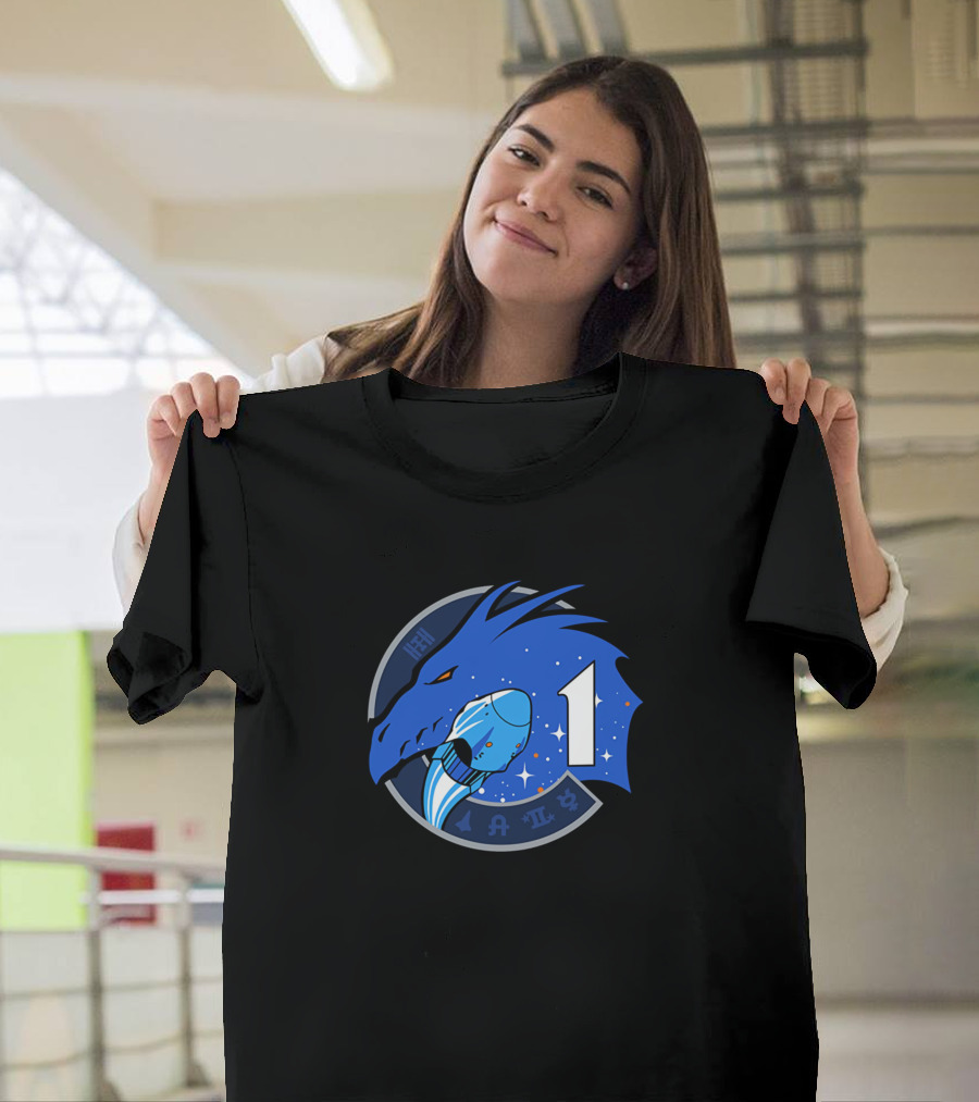 NASA Dragon Mission One Commercial Crew 1 Insignia Space Design with Dragon and Stars T-Shirt