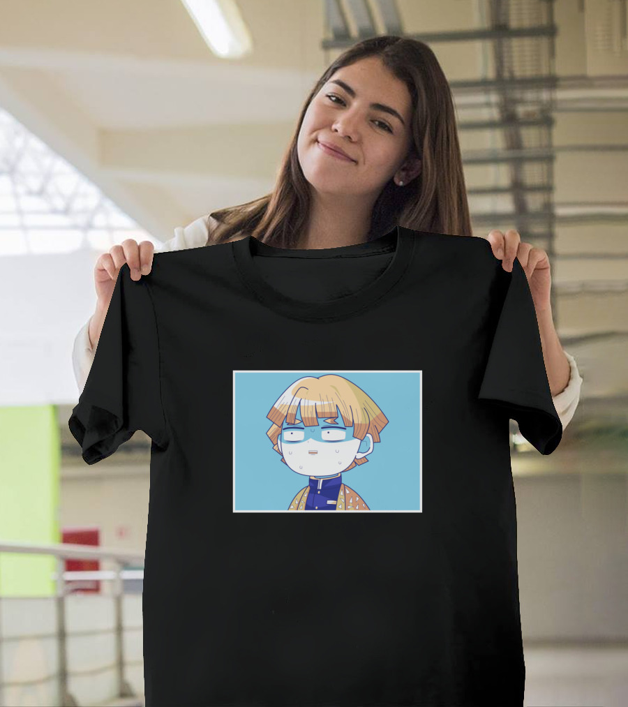 Zenitsu Demon Slayer Sweat Drop Funny Face T-Shirt