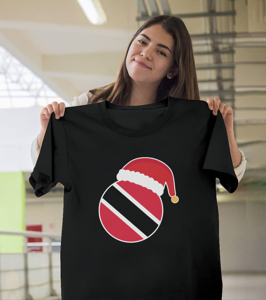 Christmas Trinidad And Tobago Flag Santa Claus Hat T-Shirt