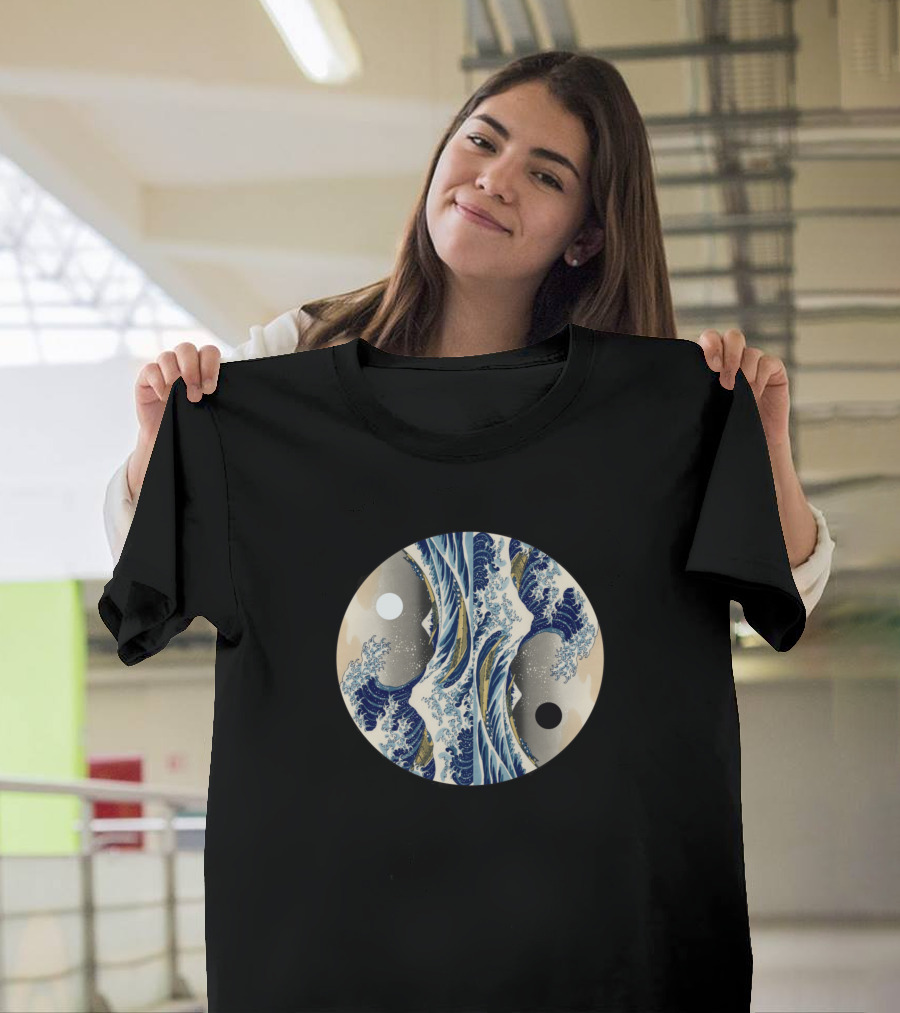 The Great Wave Yin Yang T-Shirt
