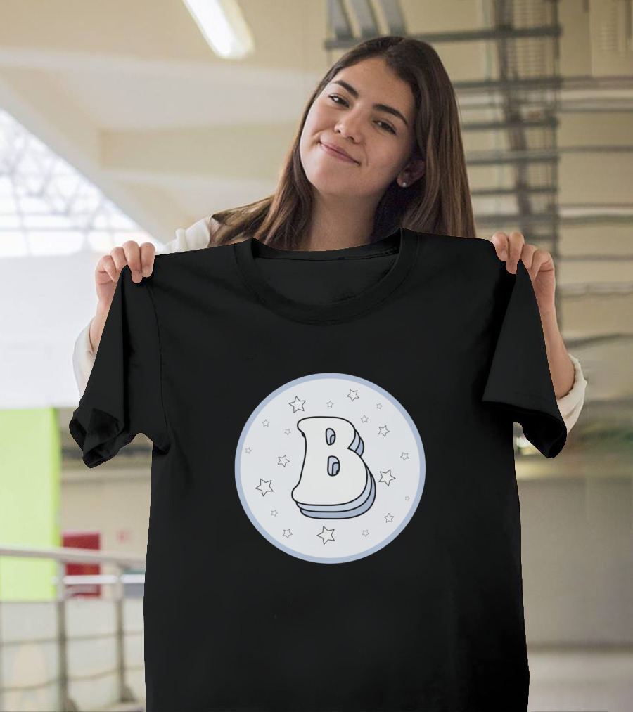 Blue B Letter with Stars T-Shirt