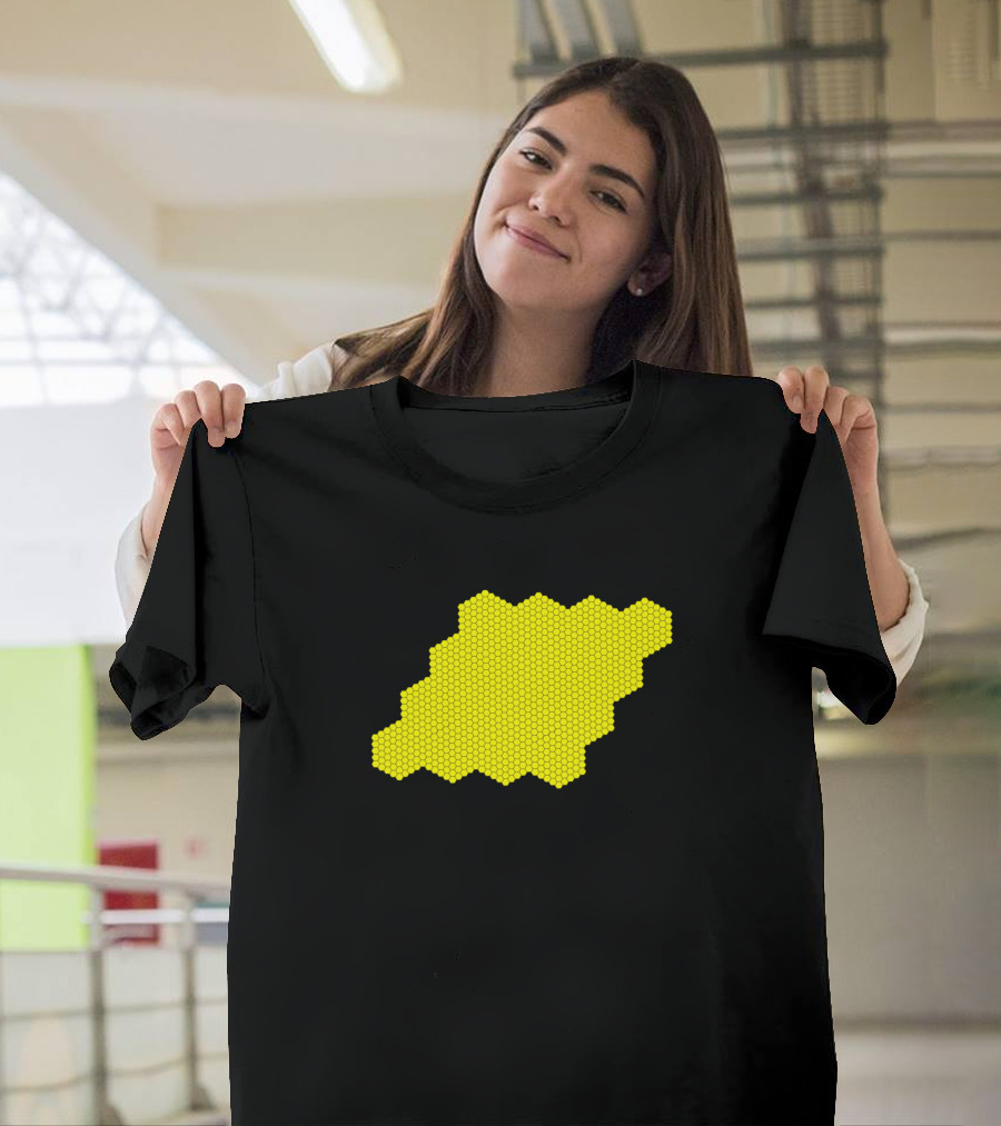Honeybee Beehive Honeycomb Tiled T-Shirt