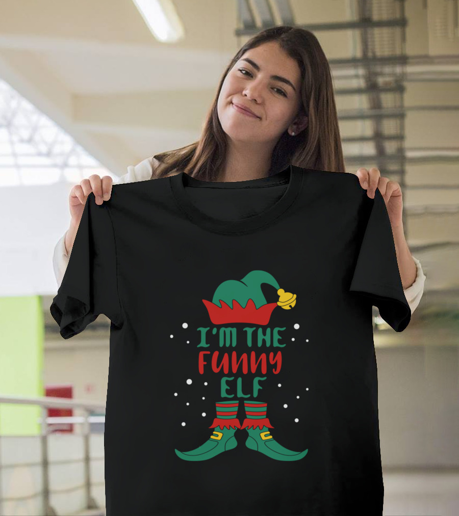 I'm The Funny Elf Family Christmas Group Festive Holiday T-Shirt