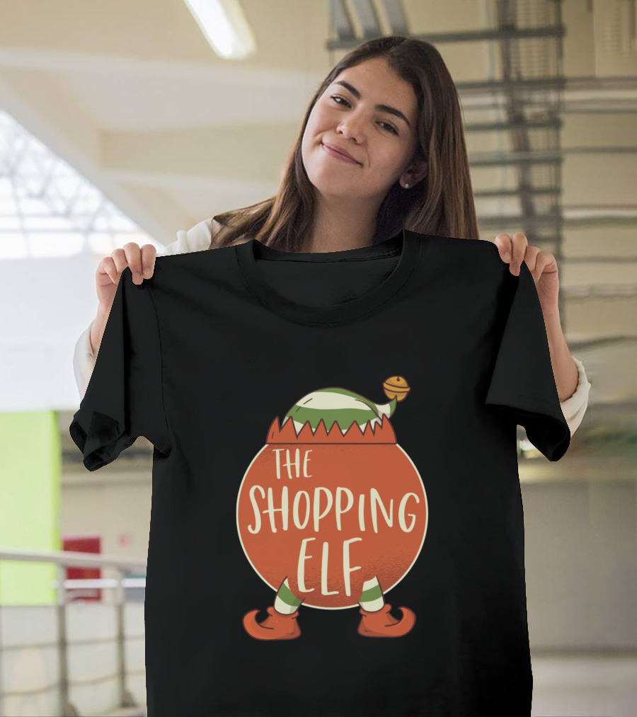 Family Christmas Shopping Elf Costume Outfits T-Shirt