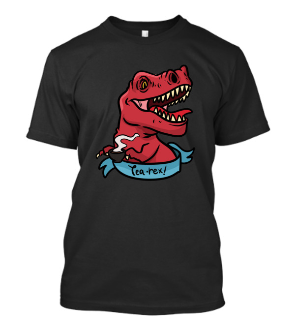 Tea Rex Dinosaur Enjoying A Cup Of Tea T-Shirt