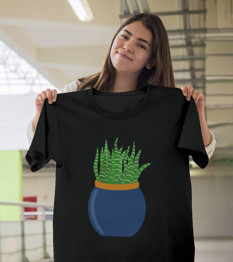 Zebra Cactus Potted Plant T-Shirt