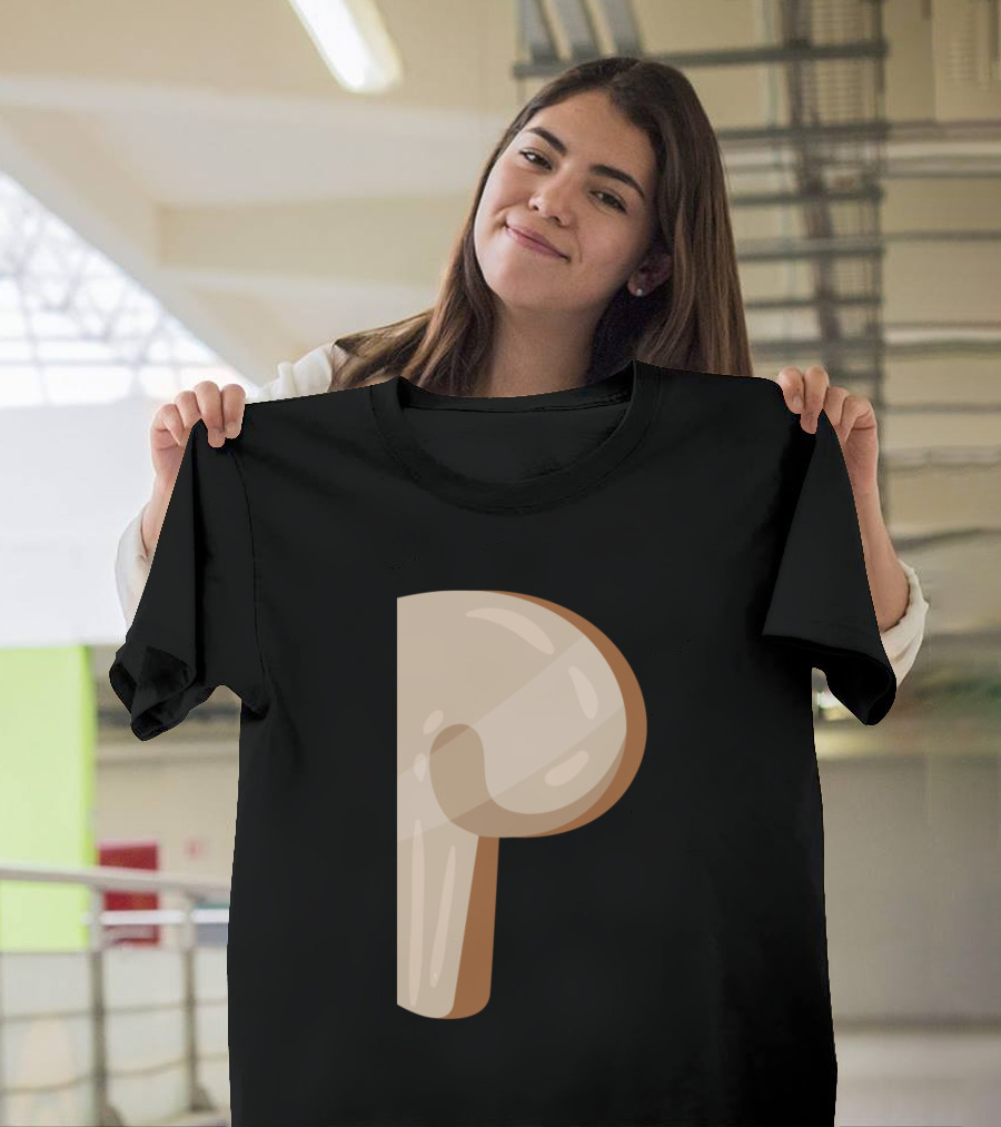 Letter P Mushroom Fruit And Vegetable Alphabet T-Shirt