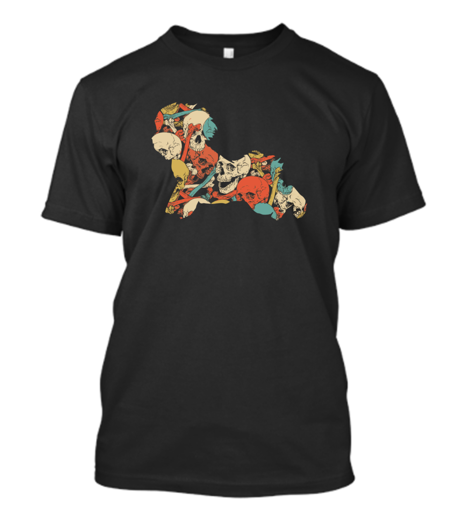 Zombie Bichon Frise Skull Halloween Funny Cute Cos Spooky Skulls And Bones T-Shirt