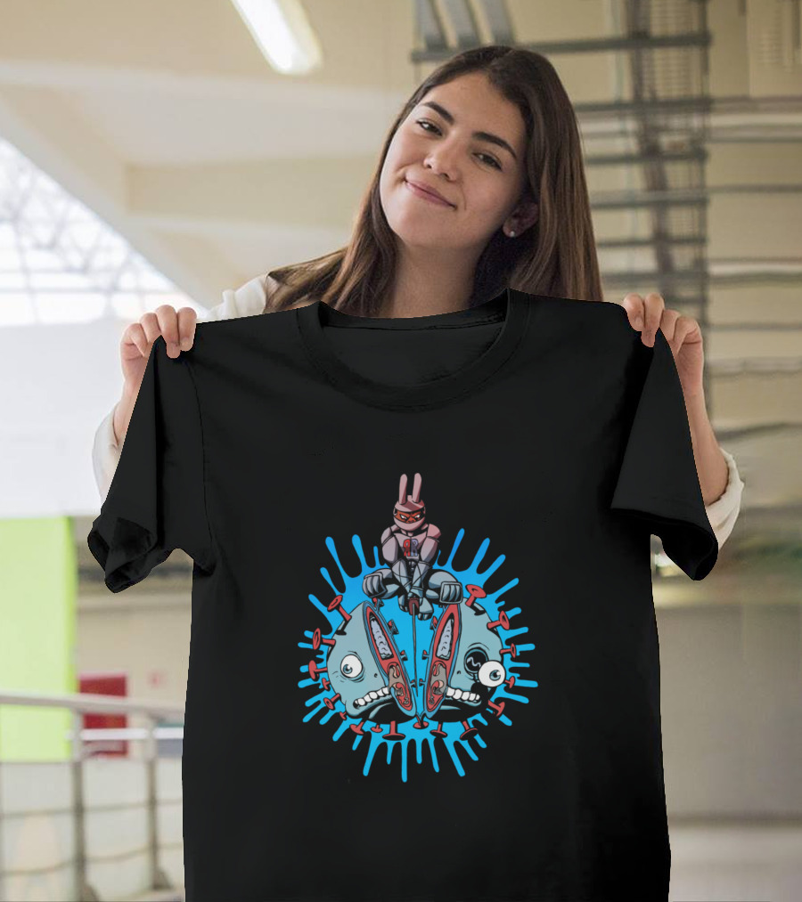 Micro Rabbit Virus Hunters Battle Virus Creatures T-Shirt