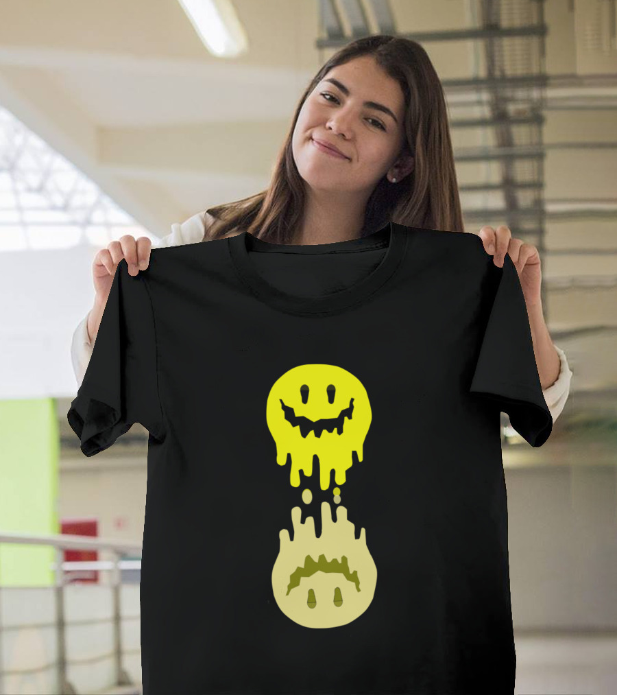 Funny Boo Happy Ghost Melting Smiley Faces T-Shirt