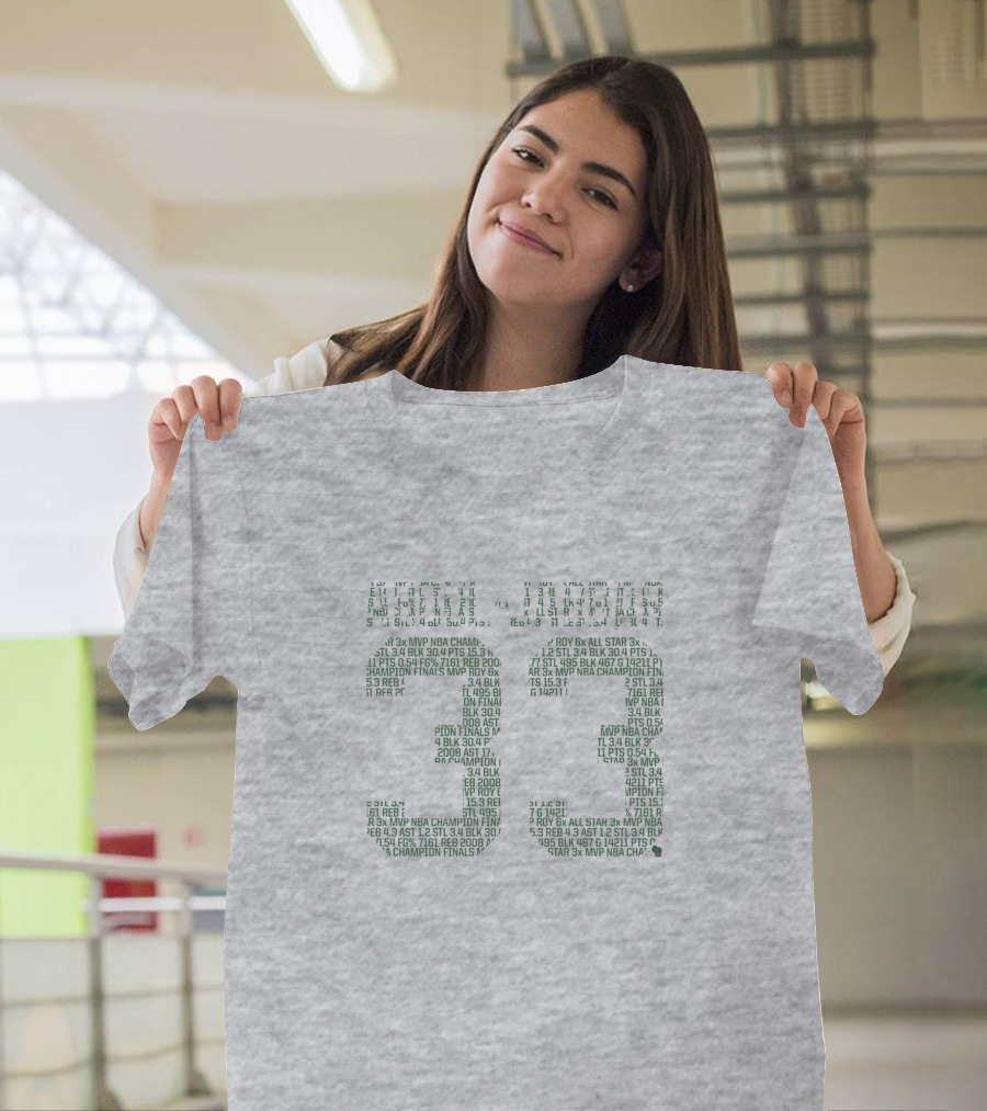 Abdul-Jabbar 33 NBA MVP Champion Stats Kareem Bucks Numbers T-Shirt