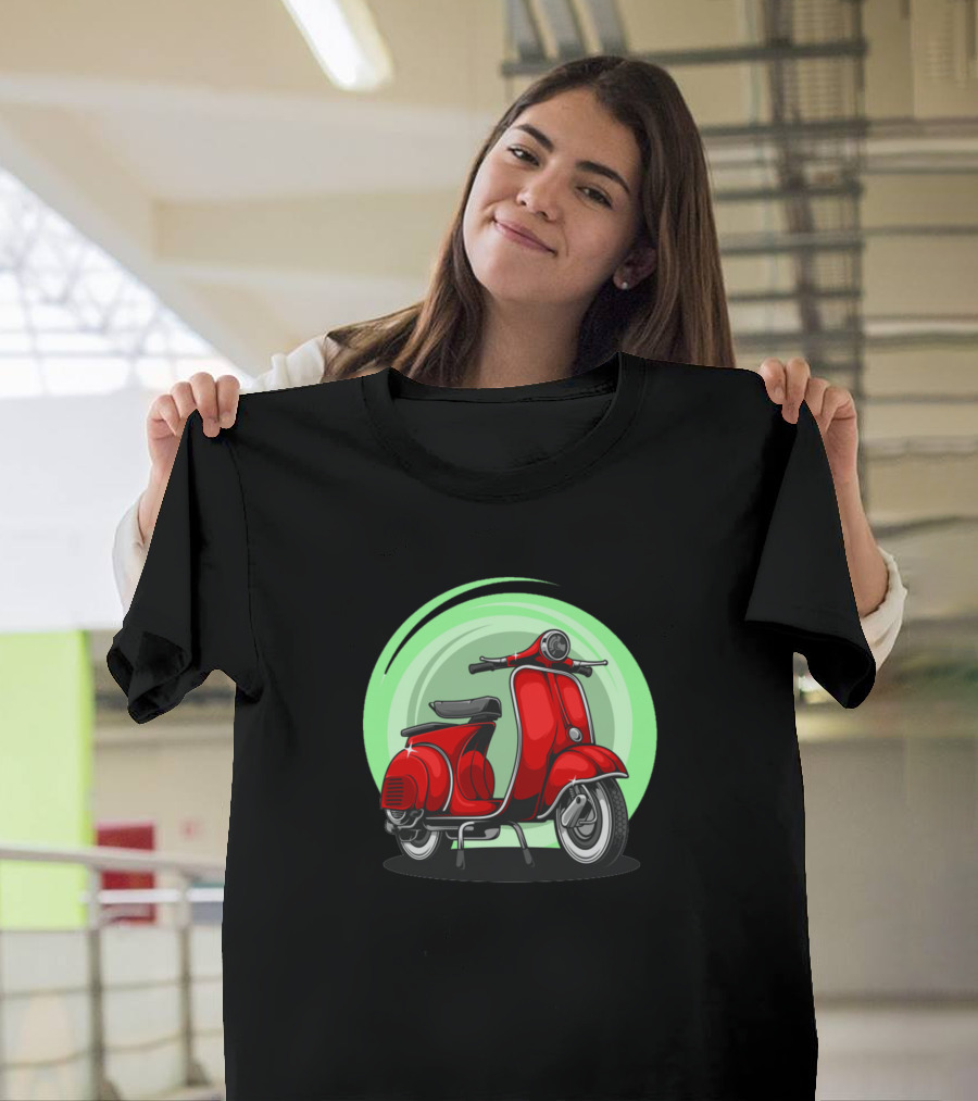 Retro Red Scooter Vintage T-Shirt