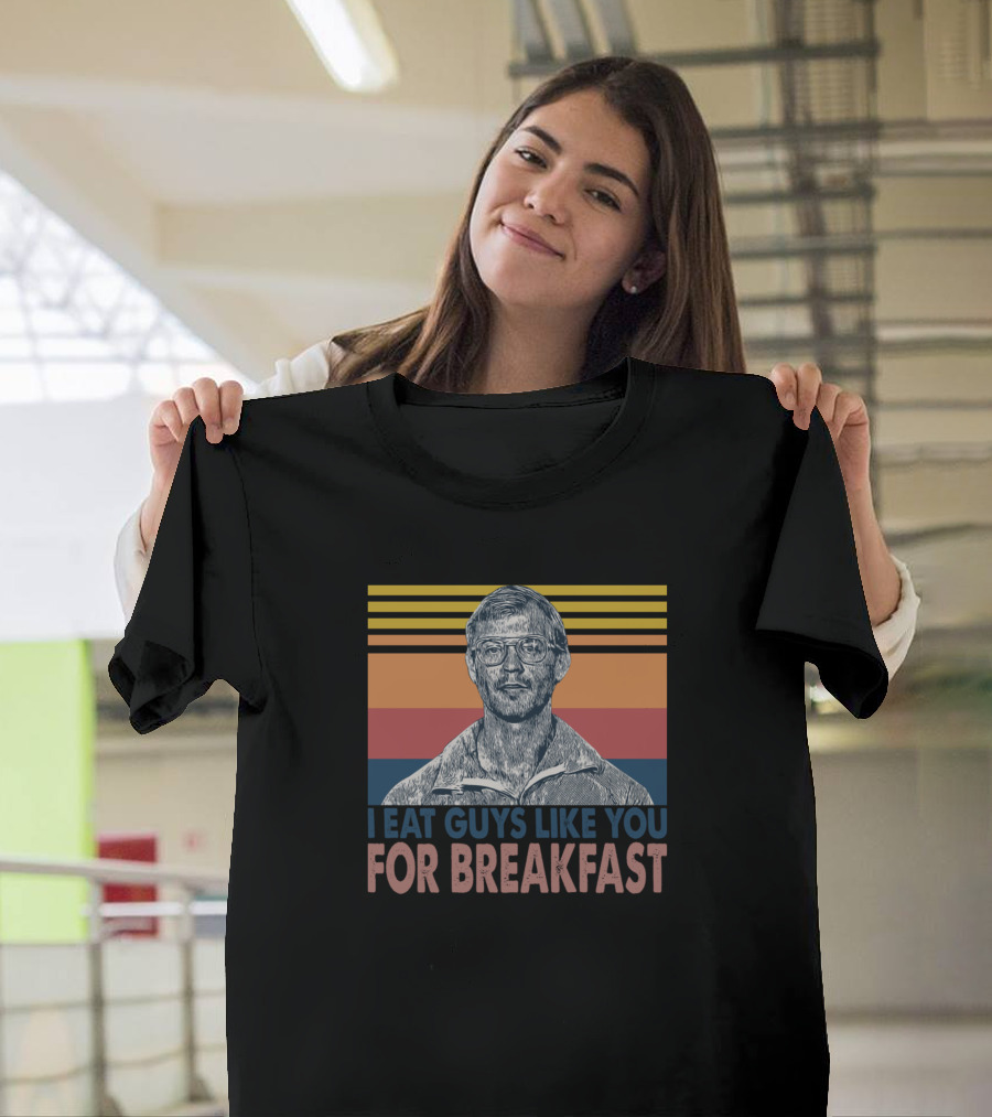 I Eat Guys Like You For Breakfast Vintage Striped T-Shirt