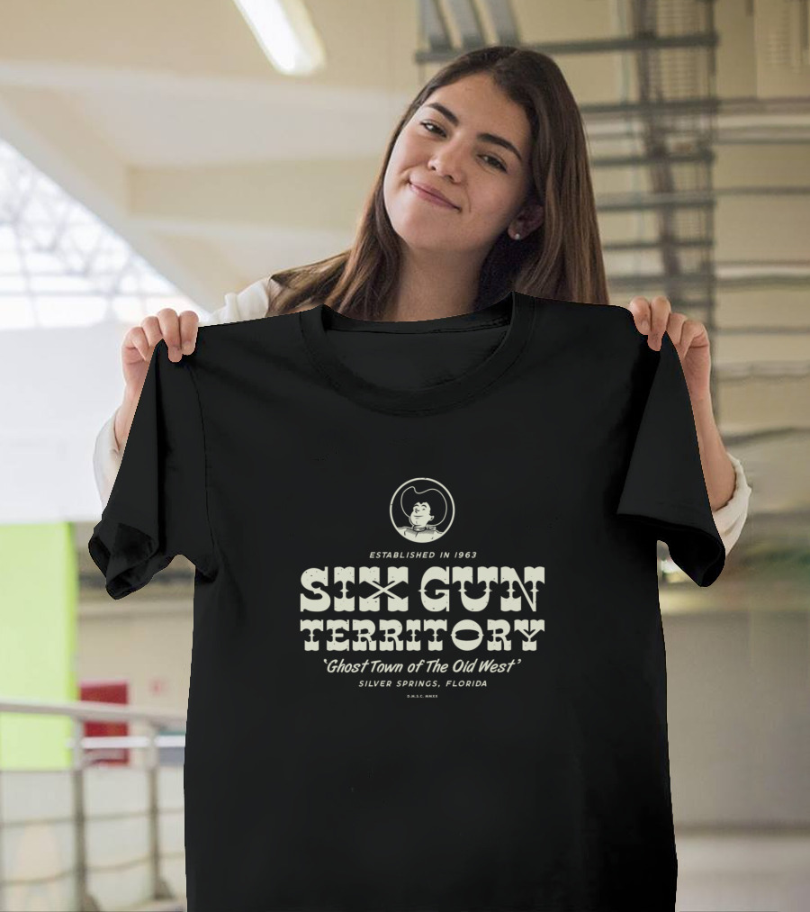 Established 1963 Six Gun Territory Ghost Town of The Old West Silver Springs Florida Cowboy T-Shirt