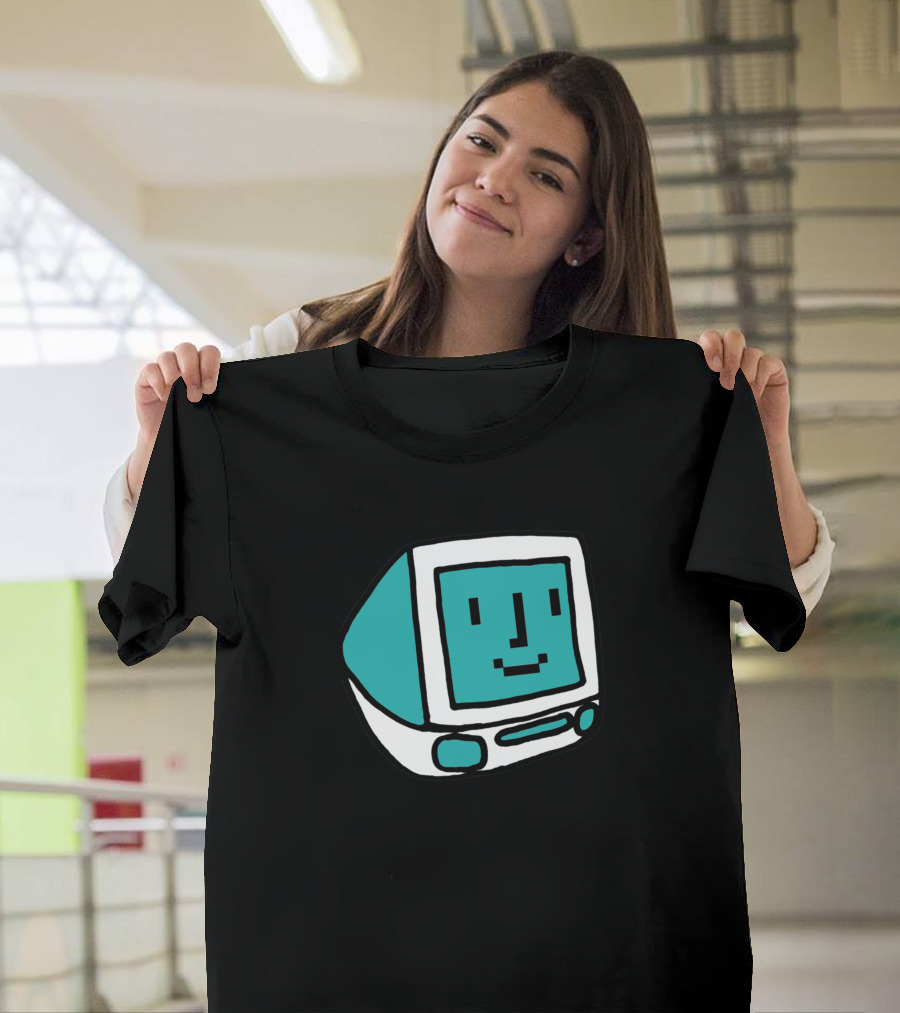 Happy Lil Computer Smiling Iconic Retro Monitor T-Shirt