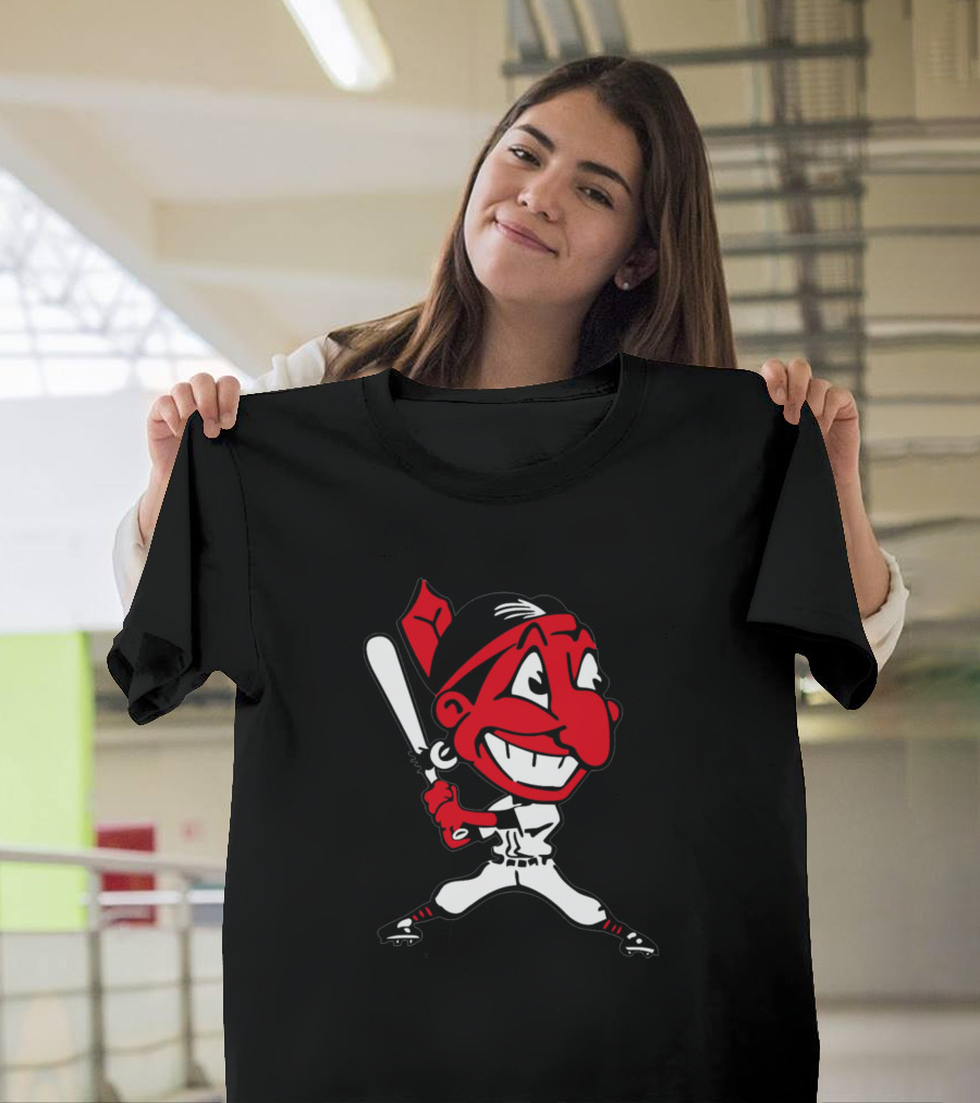 Indians Retro 1946 Precision Cut Decal Baseball T-Shirt