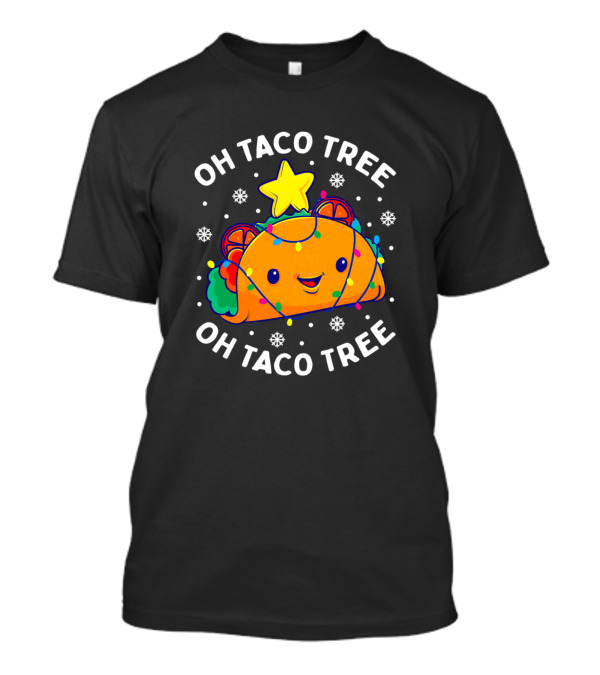Oh Taco Tree Cute Christmas Mexican Food Love Xmas T-Shirt