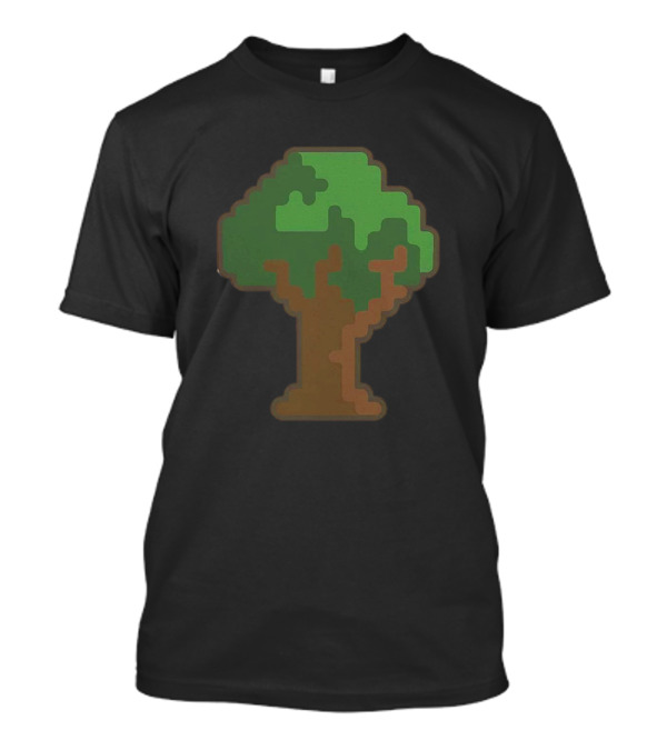 Pixel Tree Design Osrs Retro Gaming T-Shirt