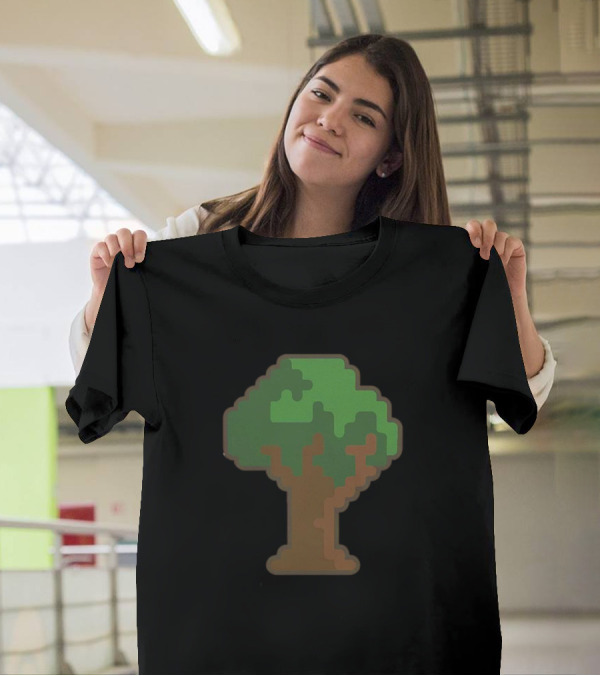 Pixel Tree Design Osrs Retro Gaming T-Shirt