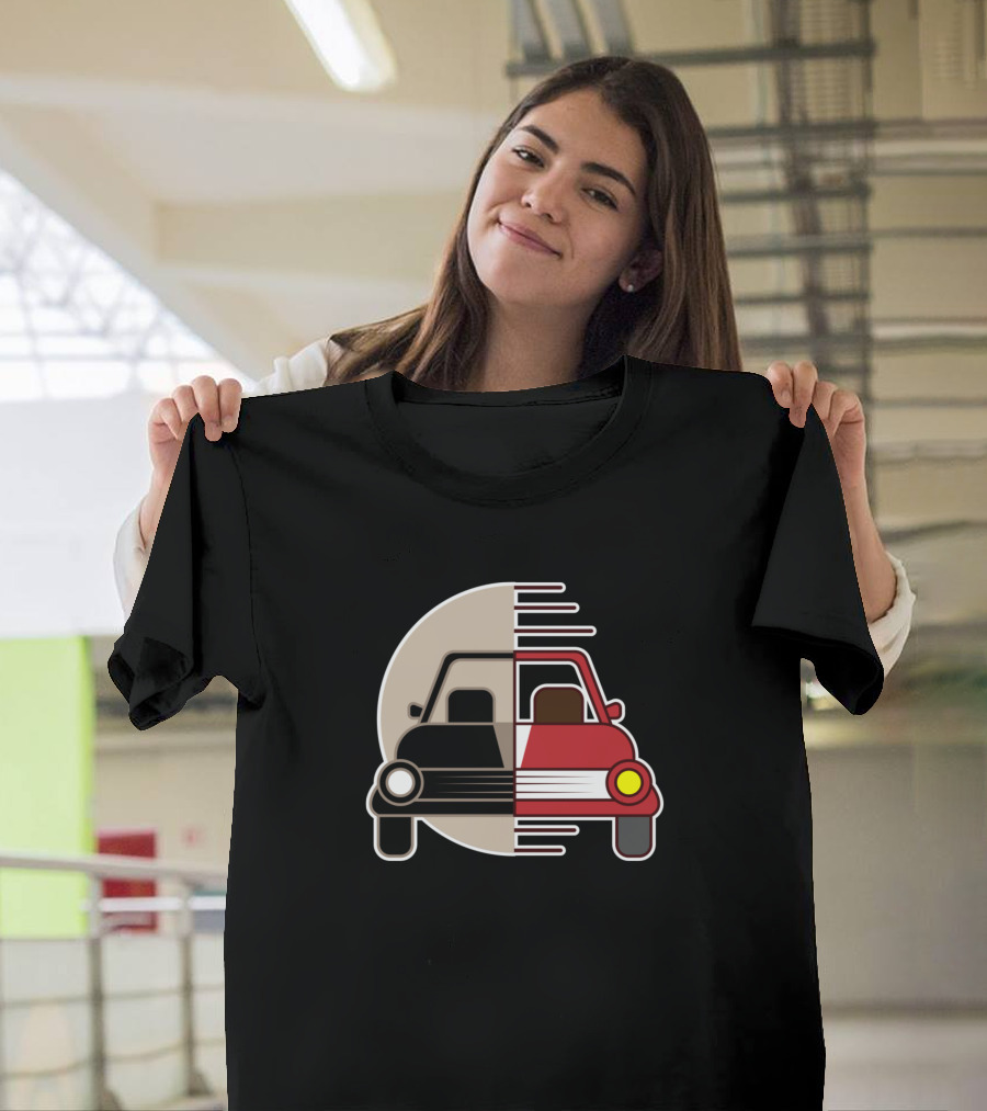 Awareness Animals Be Iconic I Am Extraordinary Half Black Half Red Car T-Shirt