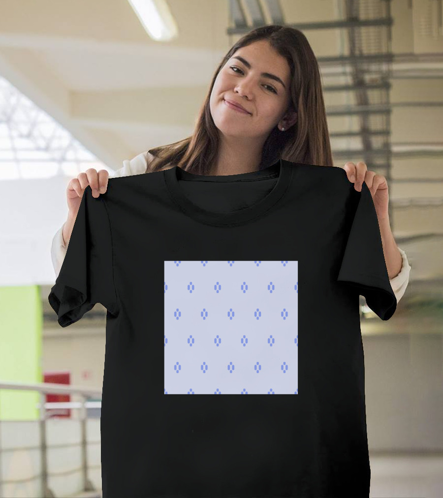 Dots Blue Pattern on Light Background T-Shirt