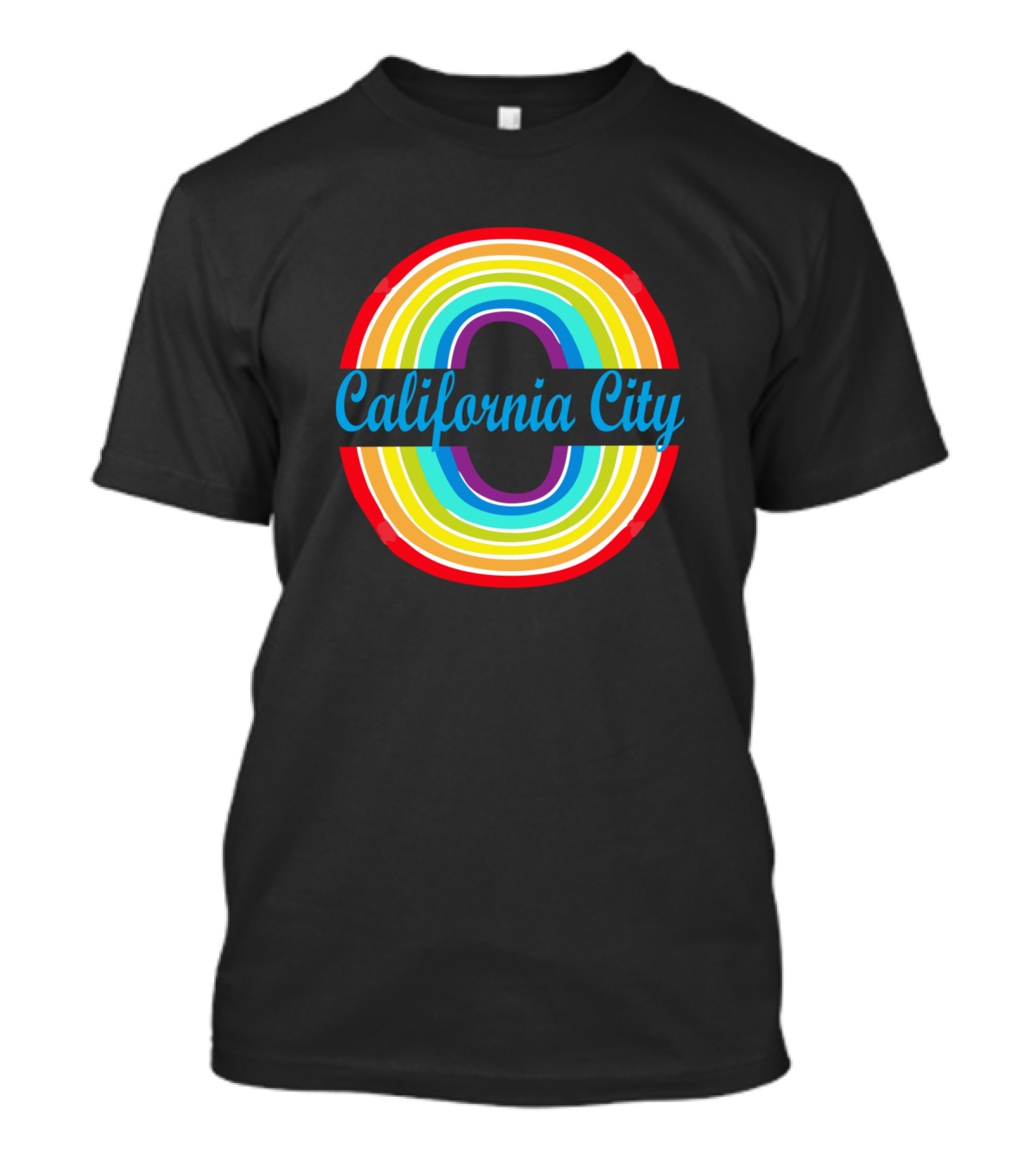 California City Rainbow Oval T-Shirt