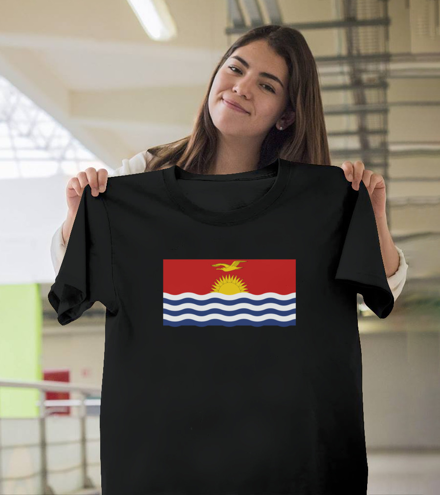 Flag Of Kiribati Sun Waves Bird T-Shirt