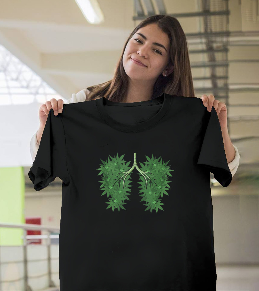 Funny Cannabis Lungs Leaf T-Shirt