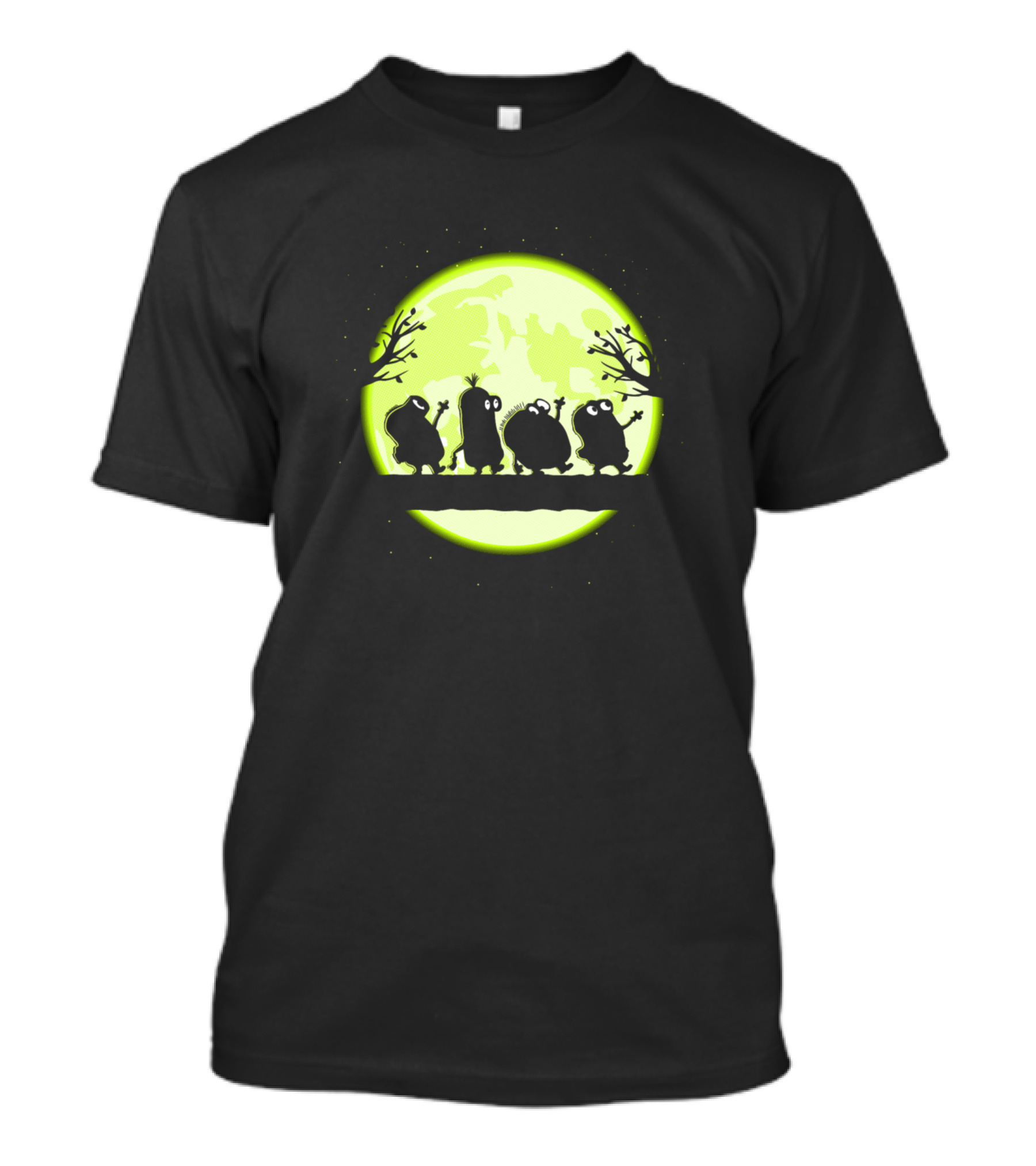Hakuna Banana Minions Silhouettes Full Moon Night Scene T-Shirt