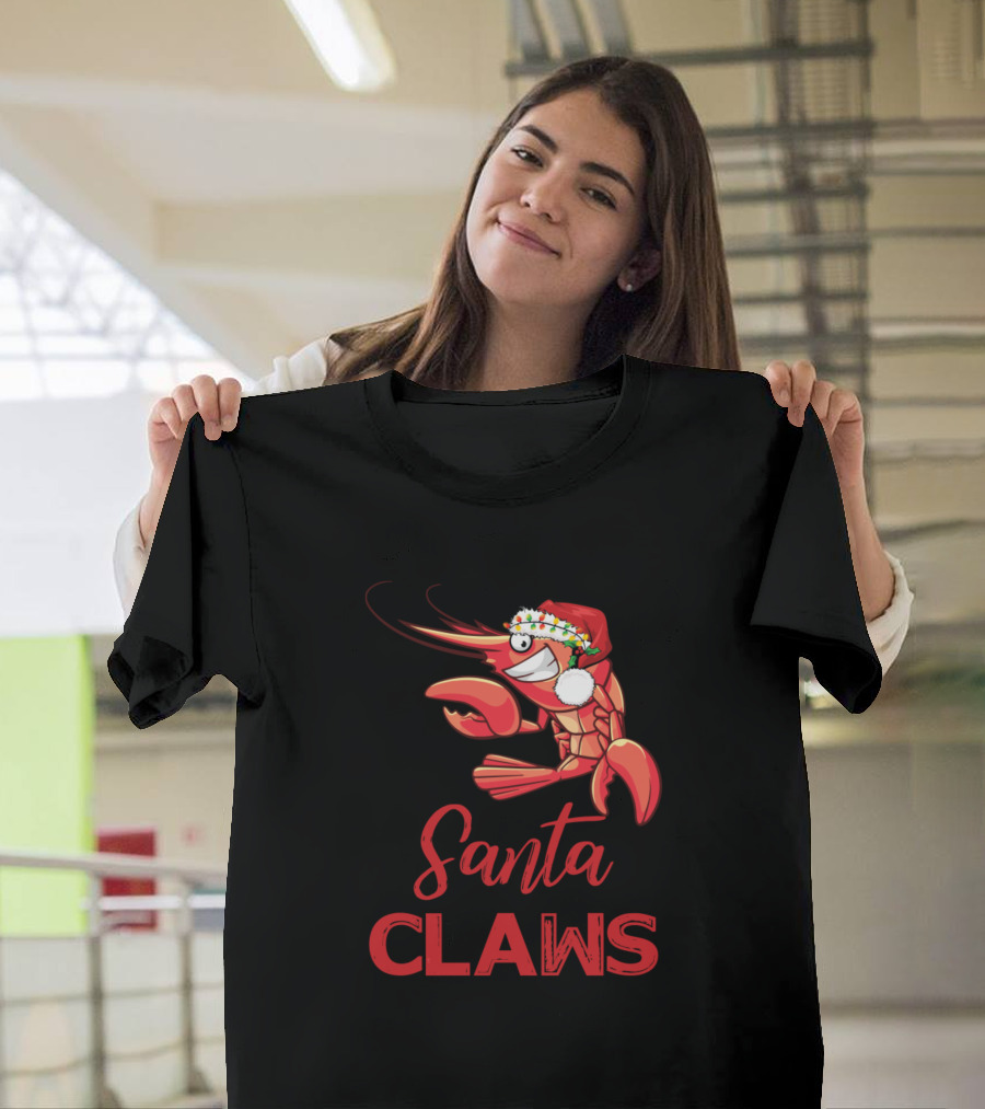 Santa Claws Lobster Christmas Santa Claus Holiday Fun T-Shirt