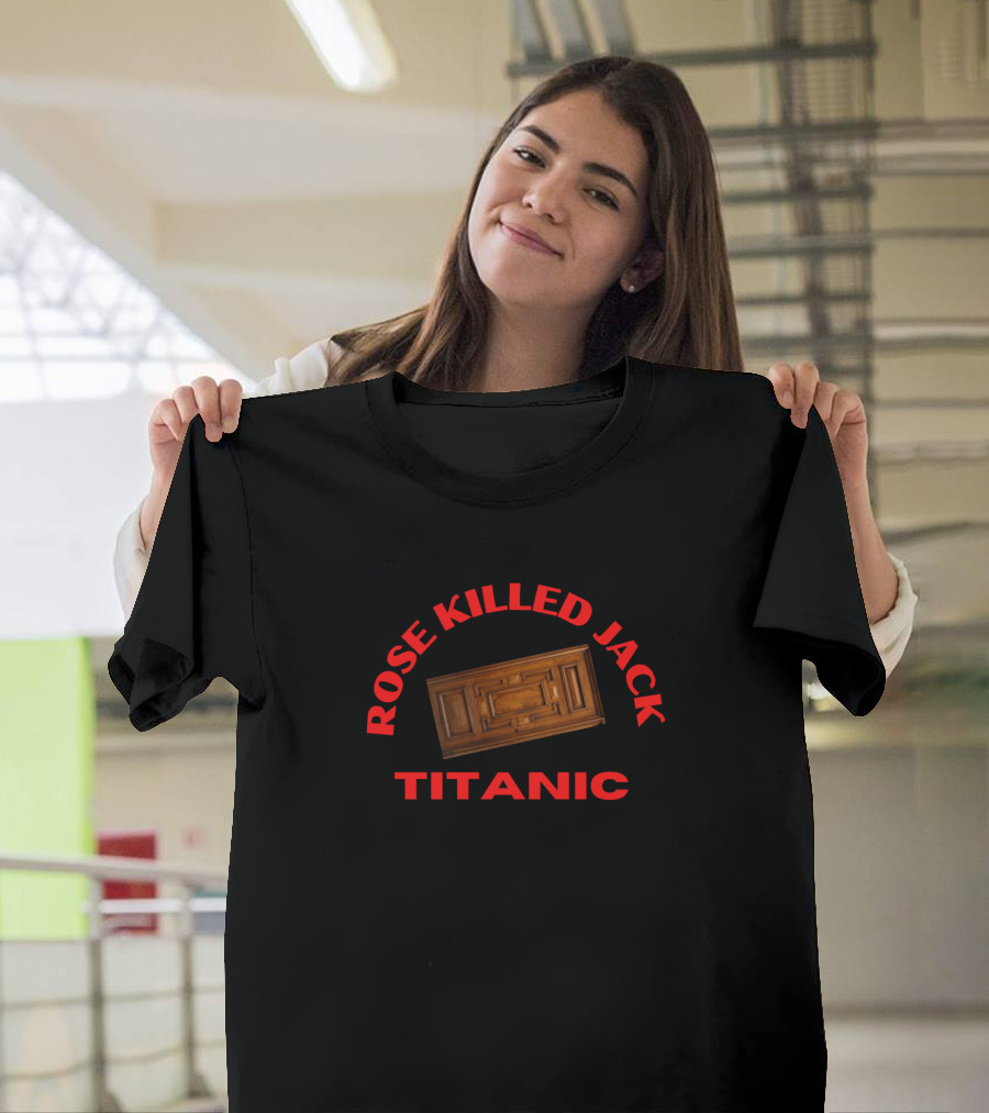 Titanic Rose Killed Jack Floating Door T-Shirt