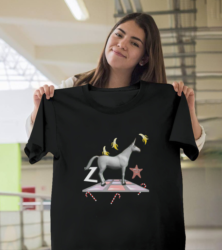 Z Unicorn Banana Candy Cane Star Classic 14 T-Shirt