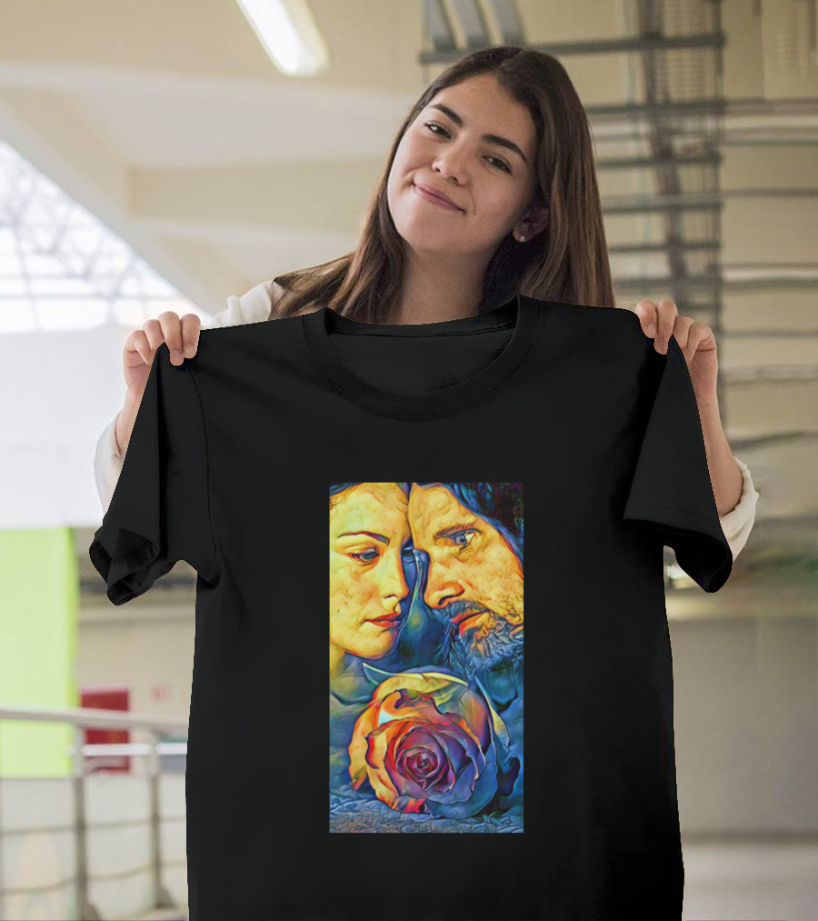 Aragorn And Arwen Romantic Rose Encounter T-Shirt