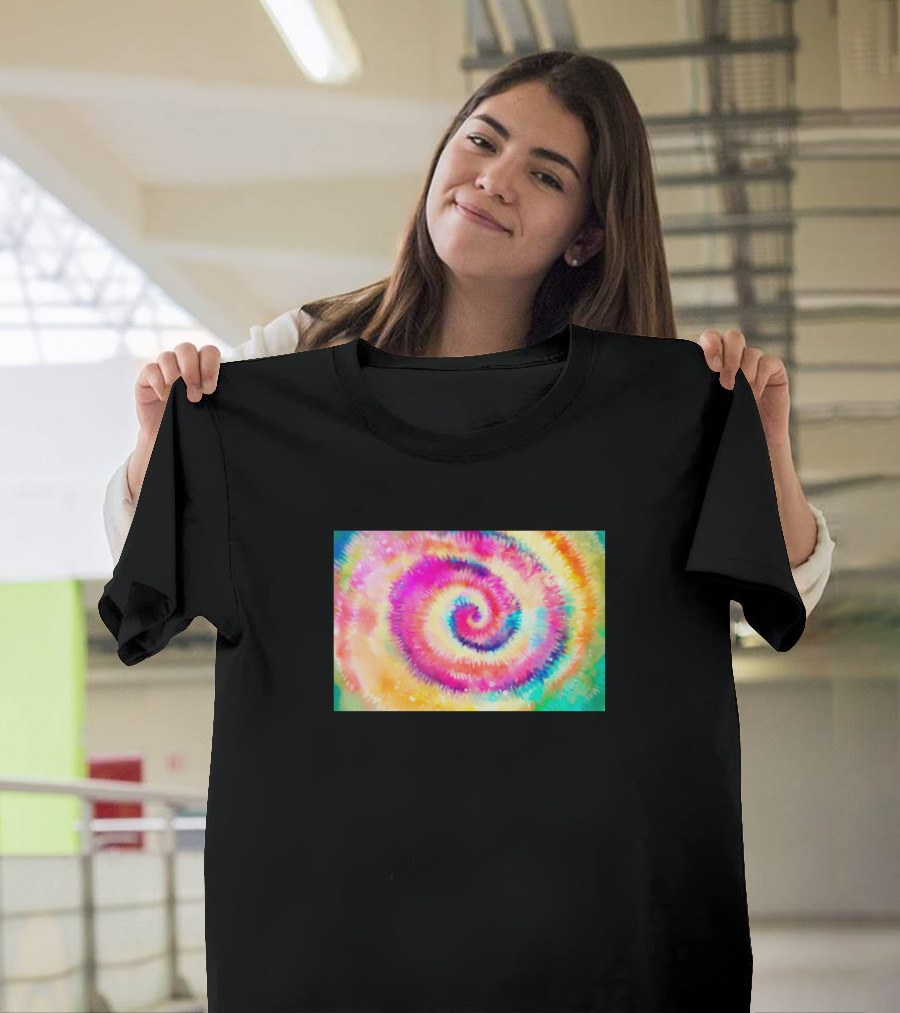 Bohemian Multi-Color Tie Dye Spiral T-Shirt