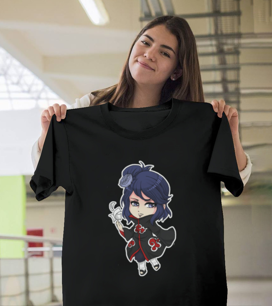 Konan Chibi Akatsuki Cloak with Paper Jutsu T-Shirt