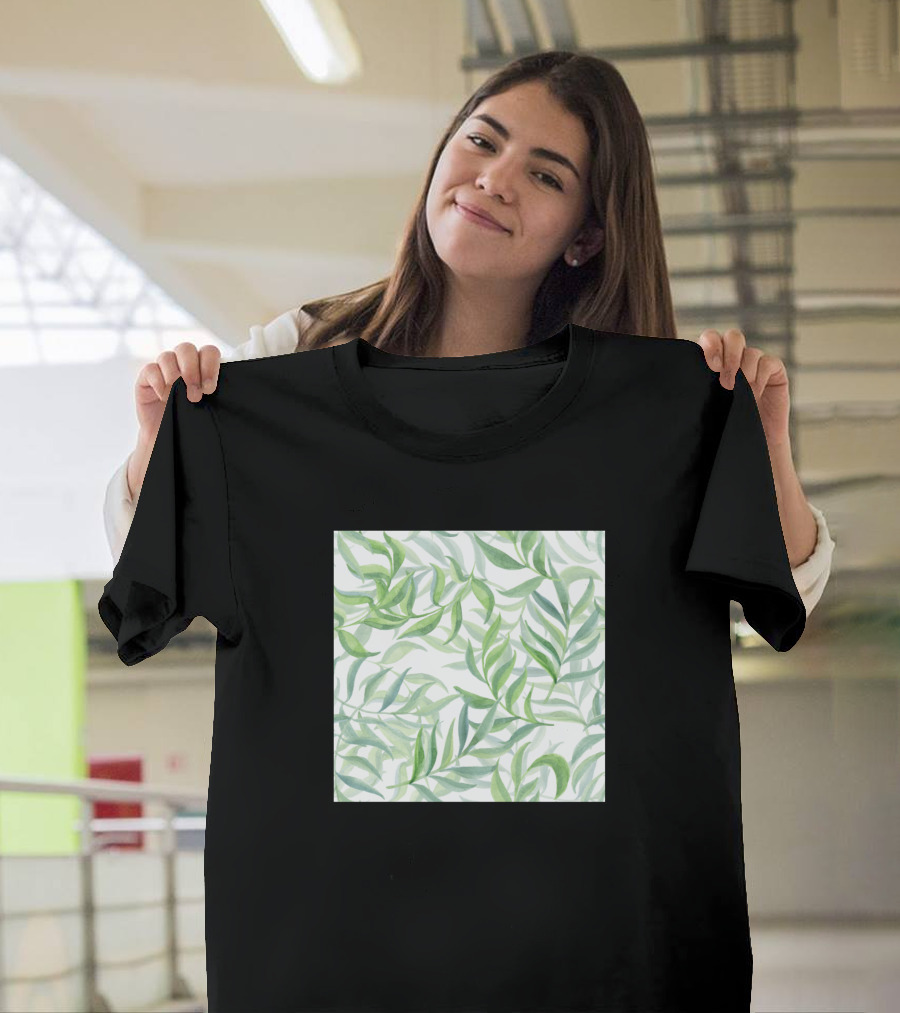 Leaves Watercolor Foliage Seamless T-Shirt