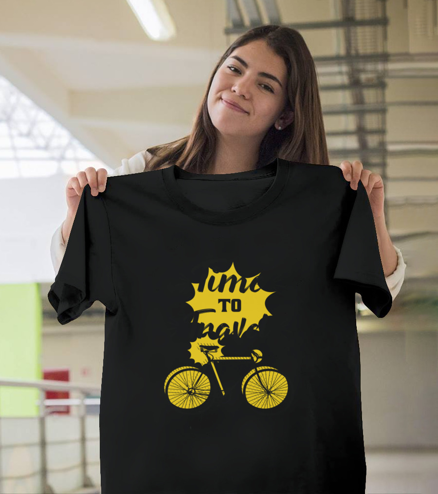 Time To Travel Bicycle Adventure Typography T-Shirt