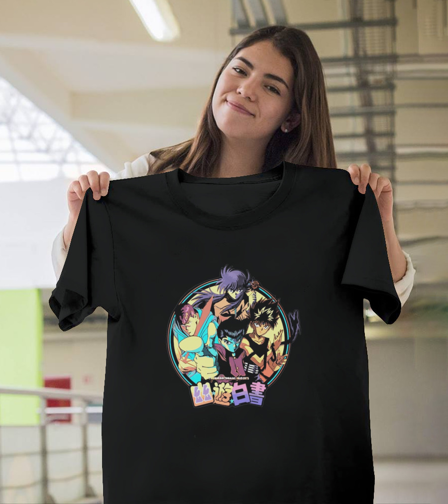 Yu Yu Hakusho Characters in Dynamic Action Pose T-Shirt