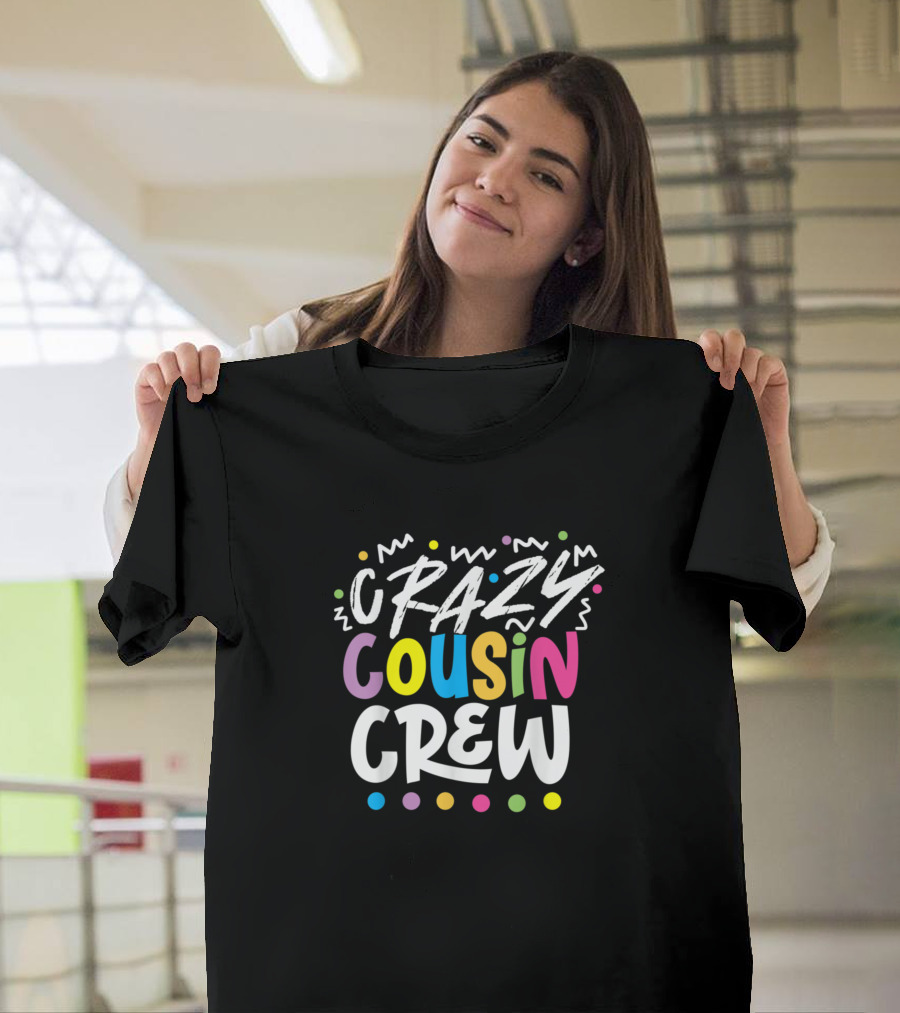 Crazy Cousin Crew Colorful Fun Zigzag Dots T-Shirt