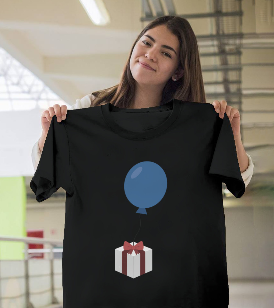 Animal Crossing Blue Balloon Present Floating T-Shirt