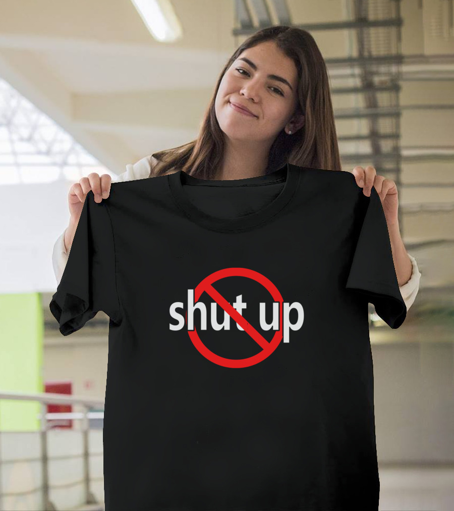 Dont Shut Up Keep Talking Shut Up Circle Red Cross T-Shirt