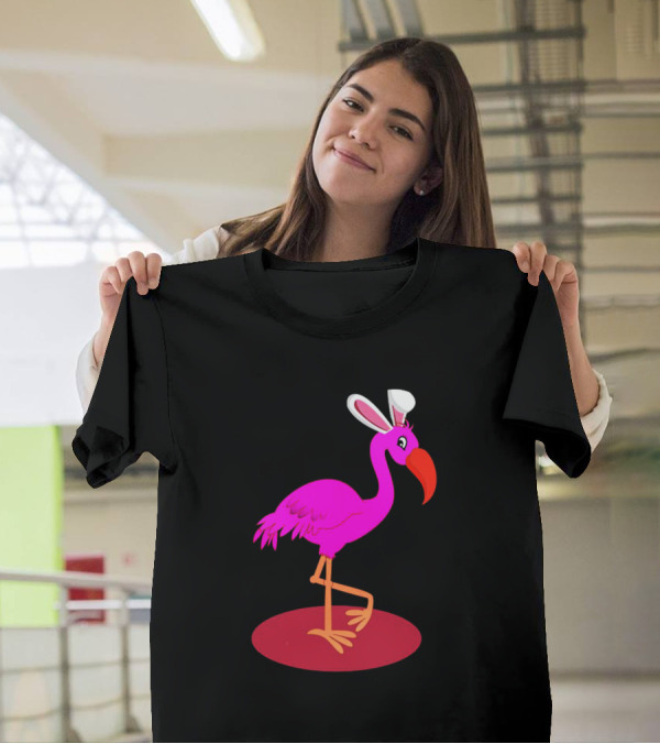 Flamingo Easter Bunny Ears T-Shirt
