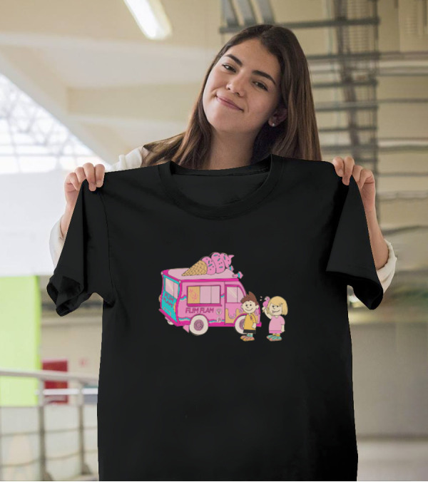 FLIM FLAM Flamingo Ice Cream Truck Adventure T-Shirt