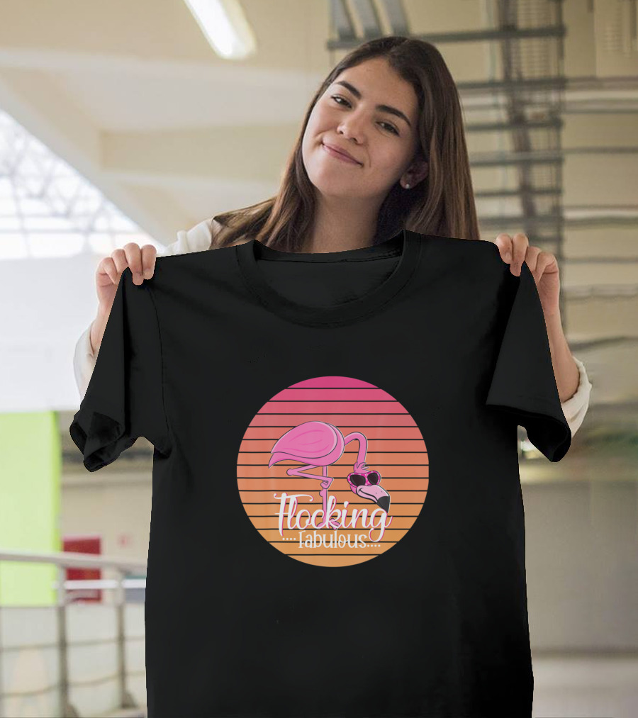 Flocking Fabulous Vintage Flamingo T-Shirt