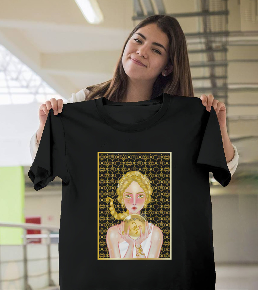 Scorpio Zodiac Beryl Astrological Sphere Holder T-Shirt