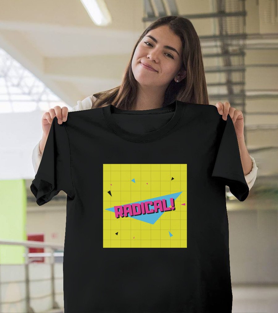 Radical Retro 80S Style Geometric T-Shirt