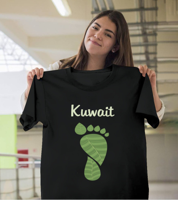 Kuwait Footprint Leaf T-Shirt