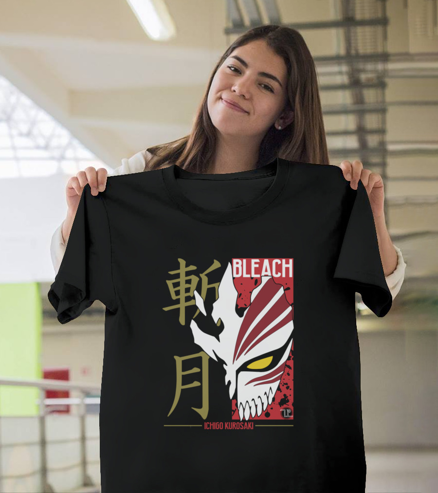 Bleach Ichigo Kurosaki Mask Kanji T-Shirt
