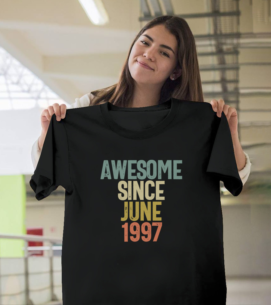 Awesome Since June 1997 Vintage Retro Birthday T-Shirt