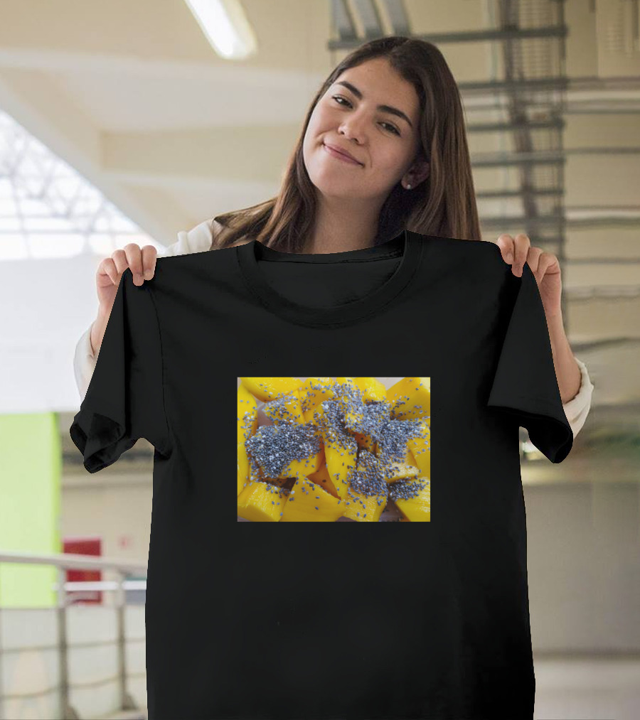 Mango With Chia Seeds Background T-Shirt